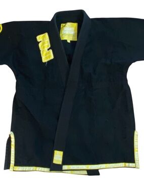 Fuji Bjj Gi Submit Everyone with Yellow Trim